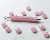 3x5mm Rondelle Beads Pink Opal Czech Glass Fire Polished Spacer Beads 00EVE414